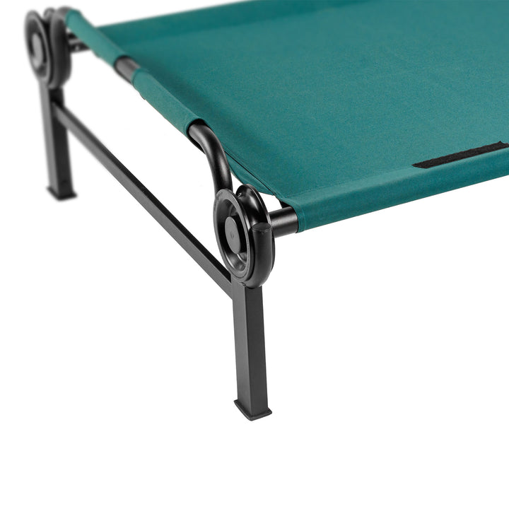 Disc-O-Bed Single Cot, Portable Sleep Solution for Tents & Cabins, Green, XL