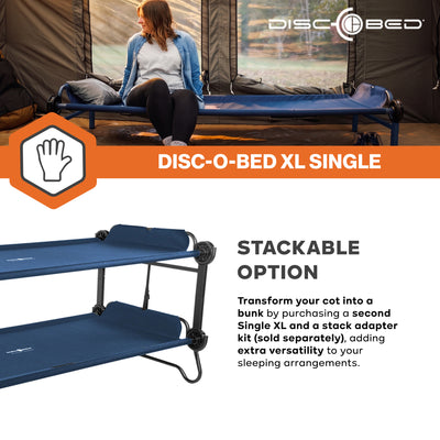 Disc-O-Bed Single Cot, Portable Sleep Solution for Tents & Cabins XL (Open Box) - VMInnovations