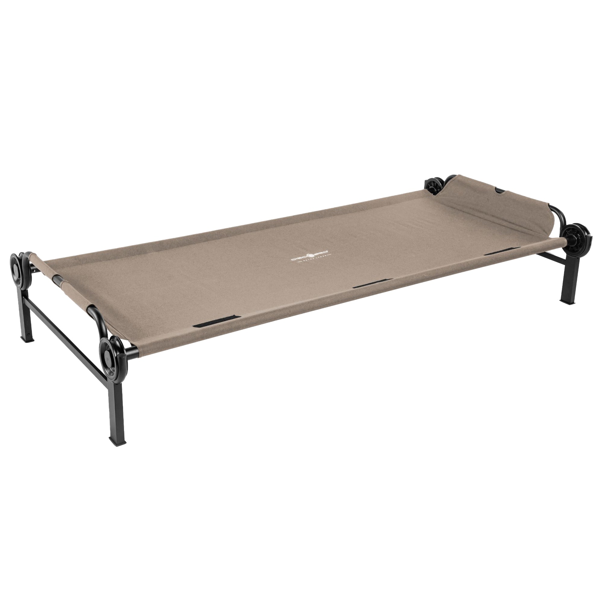 Disc-O-Bed Single Cot, Portable Sleep Solution for Tents and Cabins, Tan, XL - VMInnovations