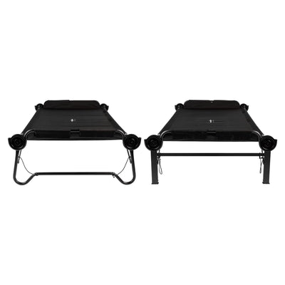Disc-O-Bed 2XL Outdoor Convertible 2 Person Camping Bunking Cots(Open Box) - VMInnovations