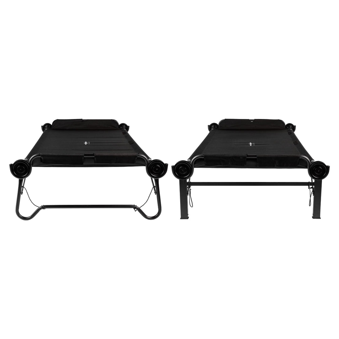Disc-O-Bed 2XL Outdoor Convertible 2 Person Camping Bunking Cots(Open Box) - VMInnovations