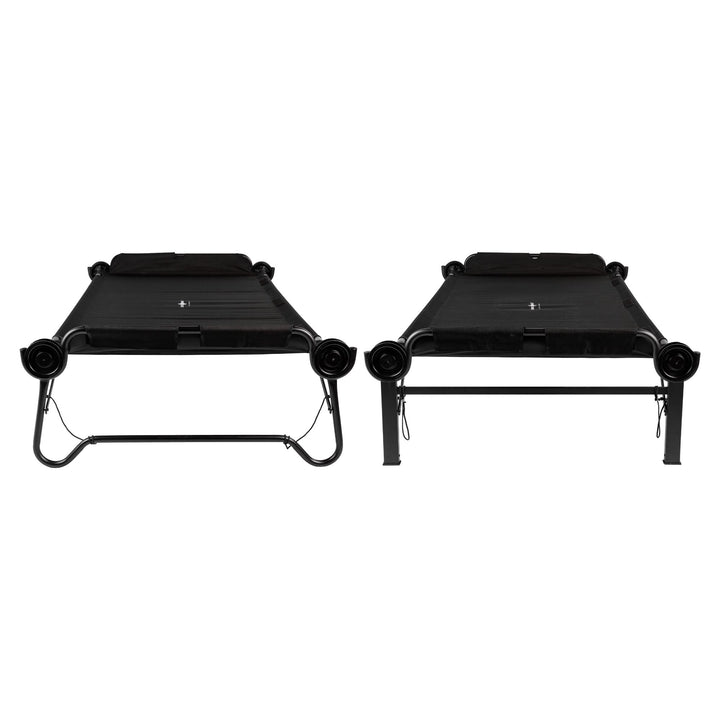 Disc-O-Bed 2XL Outdoor Convertible 2 Person Camping Bunking Cots(Open Box) - VMInnovations