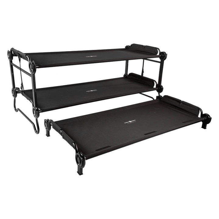 Disc-O-Bed Trundle Cot for XL or 2XL Bunk System w/ Carry Bag, Black (Open Box) - VMInnovations