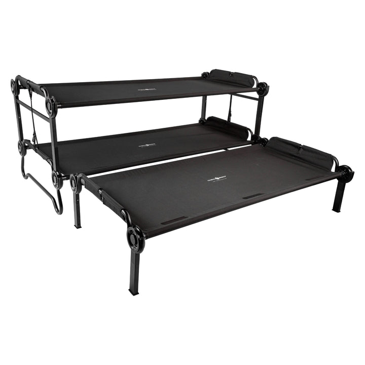 Disc-O-Bed Trundle Cot for XL or 2XL Bunk System w/ Carry Bag, Black (Open Box) - VMInnovations
