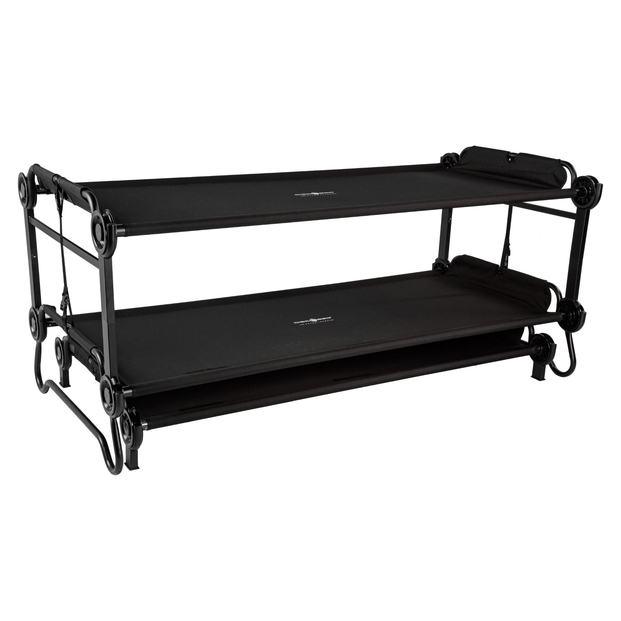 Disc-O-Bed Trundle Cot for XL or 2XL Bunk System with Zippered Carry Bag, Black - VMInnovations