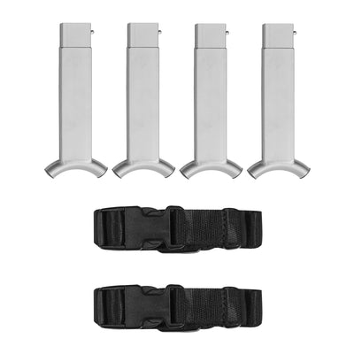 Disc-O-Bed Stack Adapter Kit for Kid-O-Bed and Kid-O-Bunk Cot Systems, Silver - VMInnovations