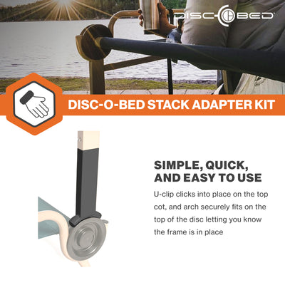 Disc-O-Bed Stack Adapter Kit for Disc-O-Bed L & XL Cot Systems to Bunk Beds - VMInnovations