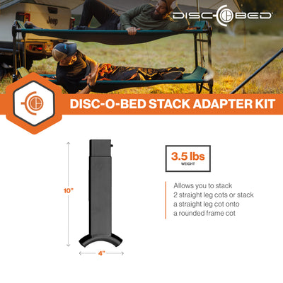 Disc-O-Bed Stack Adapter Kit for Disc-O-Bed L & XL Cot Systems to Bunk Beds - VMInnovations