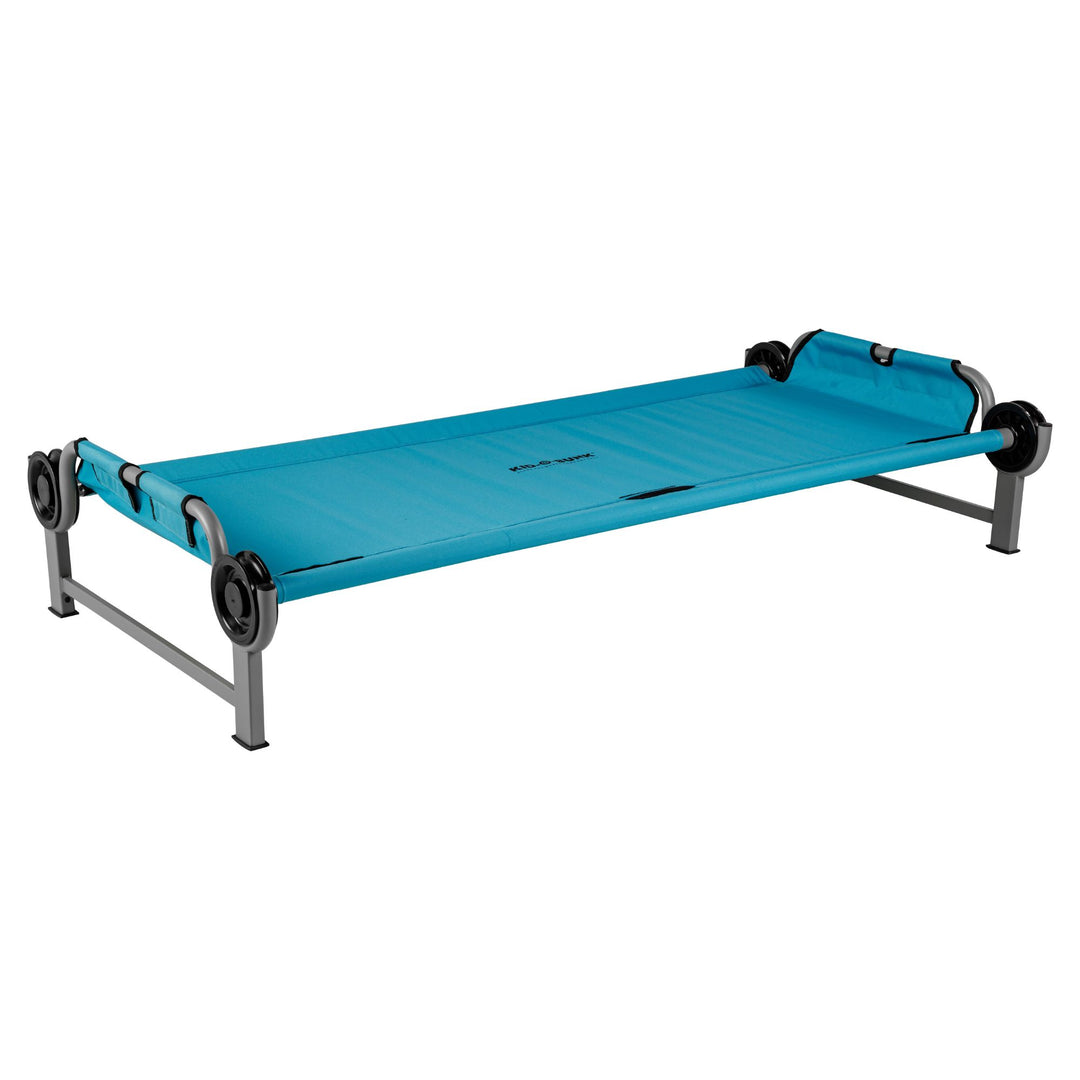 Disc-O-Bed Youth Single Cot Kid-O-Bed with Storage & Carry Bag, Teal (Open Box)