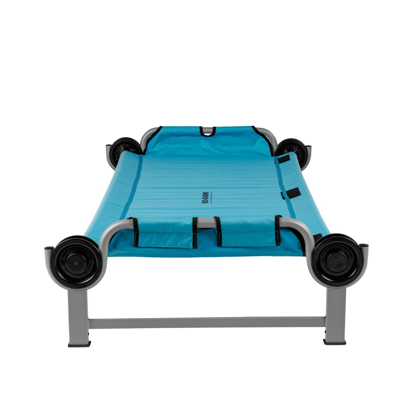 Disc-O-Bed Youth Single Cot Kid-O-Bed with Storage Organizer & Carry Bag, Teal - VMInnovations