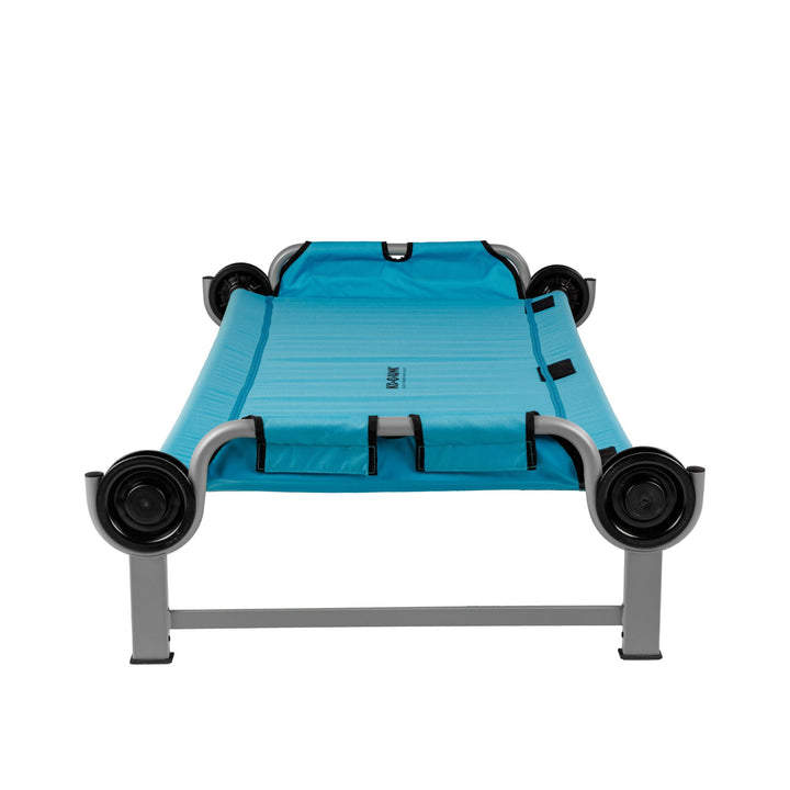 Disc-O-Bed Youth Single Cot Kid-O-Bed with Storage & Carry Bag, Teal (Open Box)