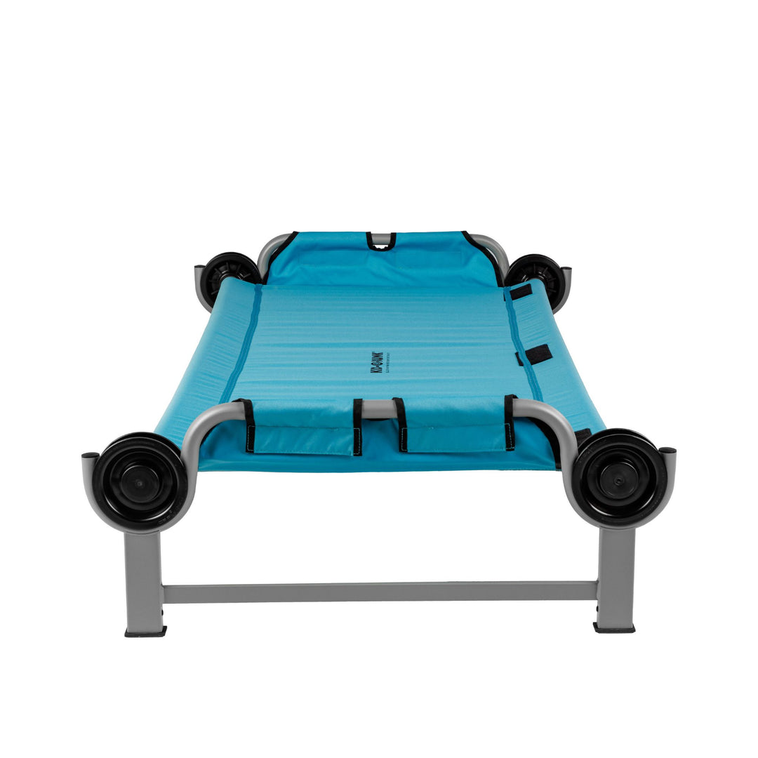 Disc-O-Bed Youth Single Cot Kid-O-Bed with Storage & Carry Bag, Teal (Open Box) - VMInnovations