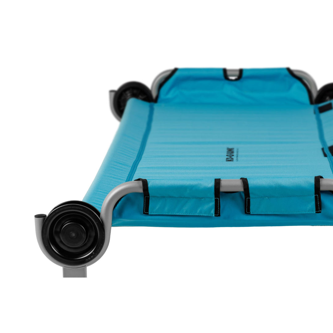 Disc-O-Bed Youth Single Cot Kid-O-Bed with Storage & Carry Bag, Teal (Open Box)