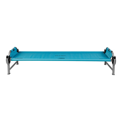 Disc-O-Bed Youth Single Cot Kid-O-Bed with Storage Organizer & Carry Bag, Teal - VMInnovations