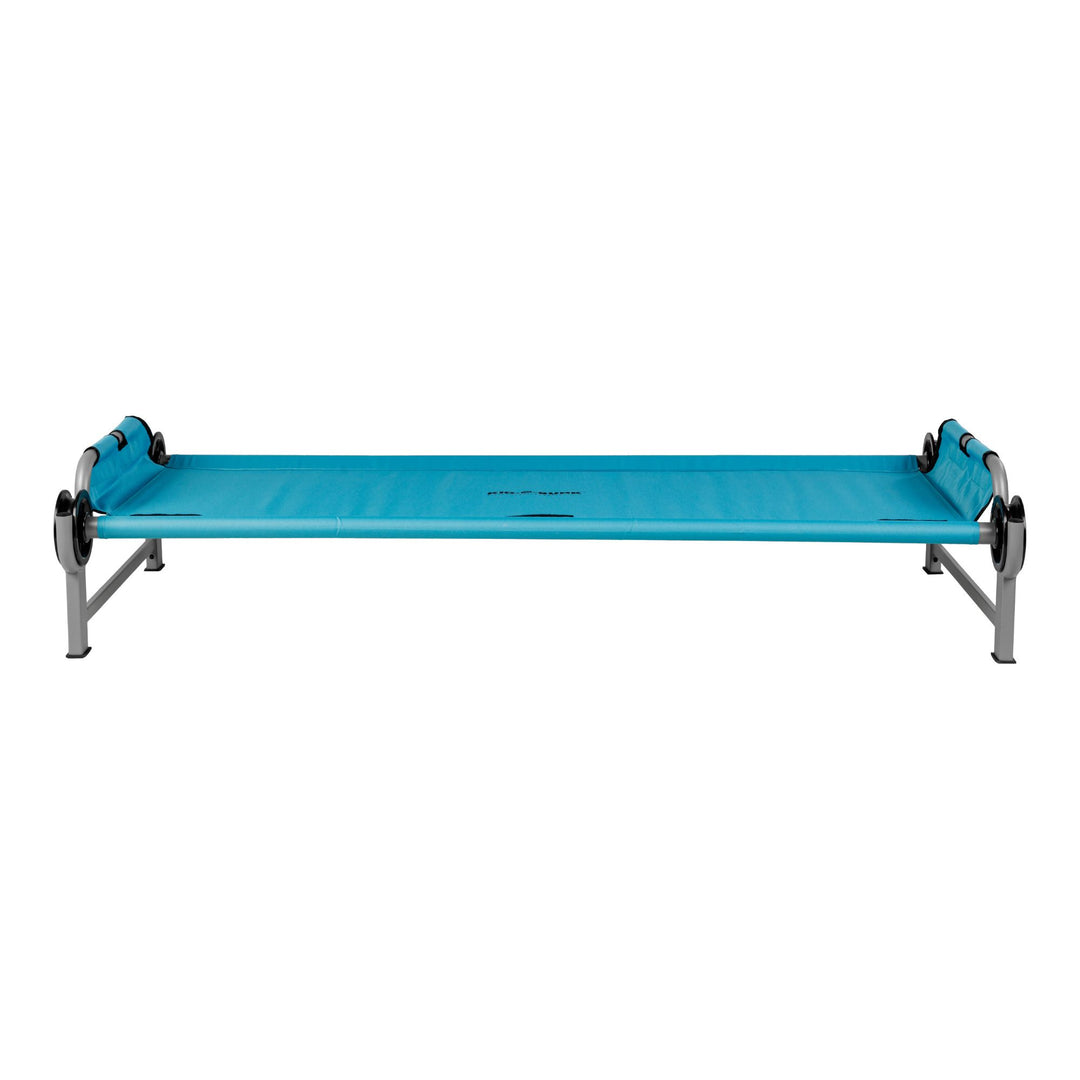 Disc-O-Bed Youth Single Cot Kid-O-Bed with Storage & Carry Bag, Teal (Open Box)