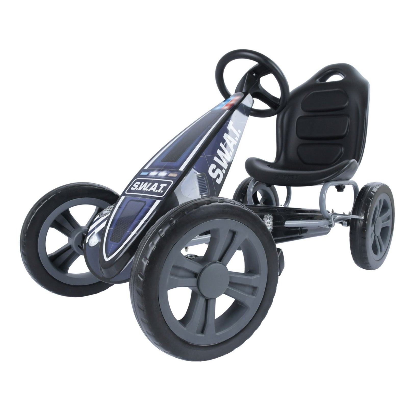 Hauck Cyclone Pedal Go Kart with Adjustable Seat for Kids Ages 4 to 8, S.W.A.T. - VMInnovations