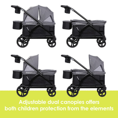 Baby Trend Stroller Wagon Seat2Mat Polyester Seat Insert Lie-Down Mat, Black (Open Box)