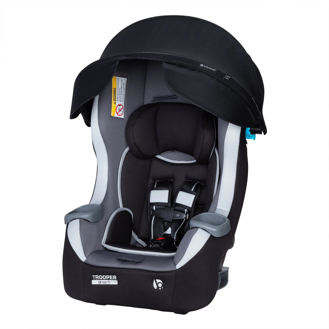 Baby Trend Trooper Plus 3-in-1 Convertible Car Seat with Canopy, Dash Twilight