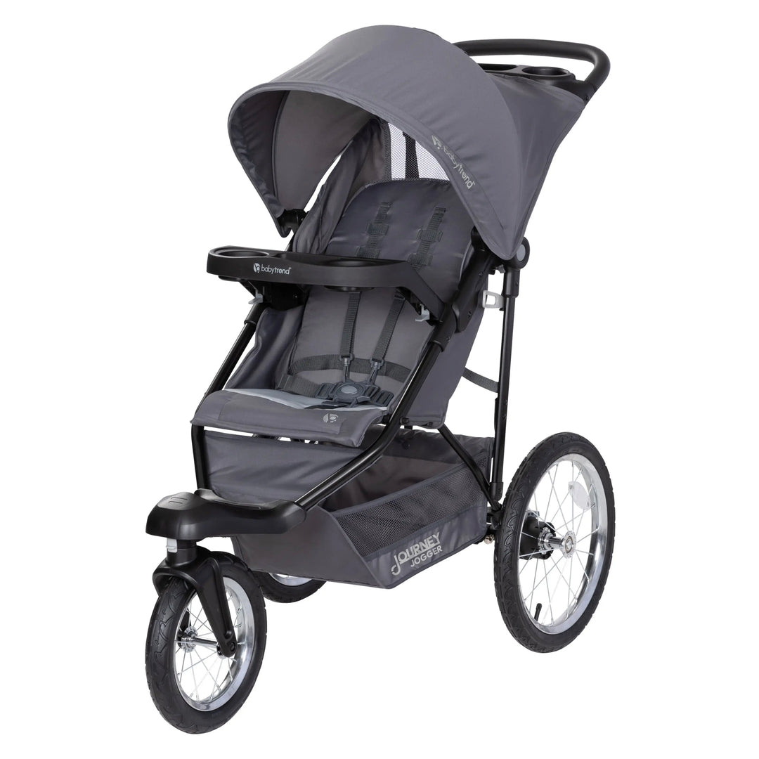 Baby Trend Travel Stroller with Seat, Locking Swivel Wheel, Journey Jogger, Grey