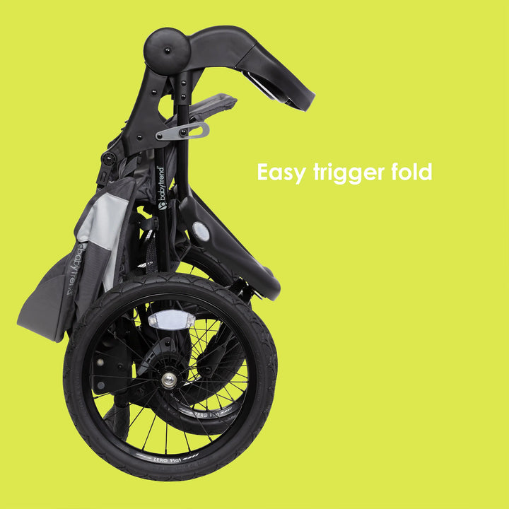 Baby Trend Zero Flat Jogger Stroller w/Canopy & LED Lights, Grey (Used)