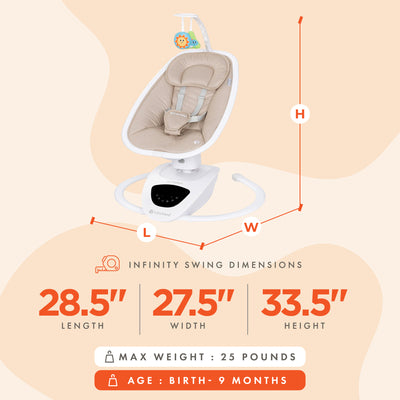 Baby Trend NuMotion Infinity Swing, 5-Motion Newborn to Infant Rocker (Open Box) - VMInnovations
