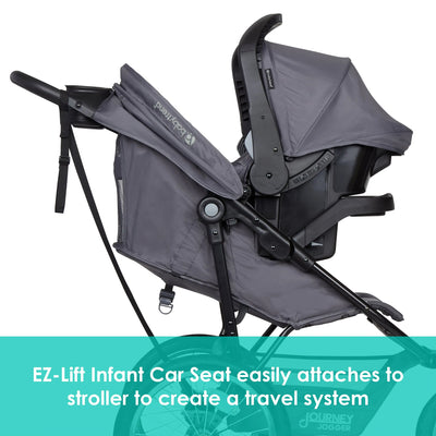 Baby Trend Travel System, Stroller and Car Seat Combo, Journey Jogger, Grey - VMInnovations