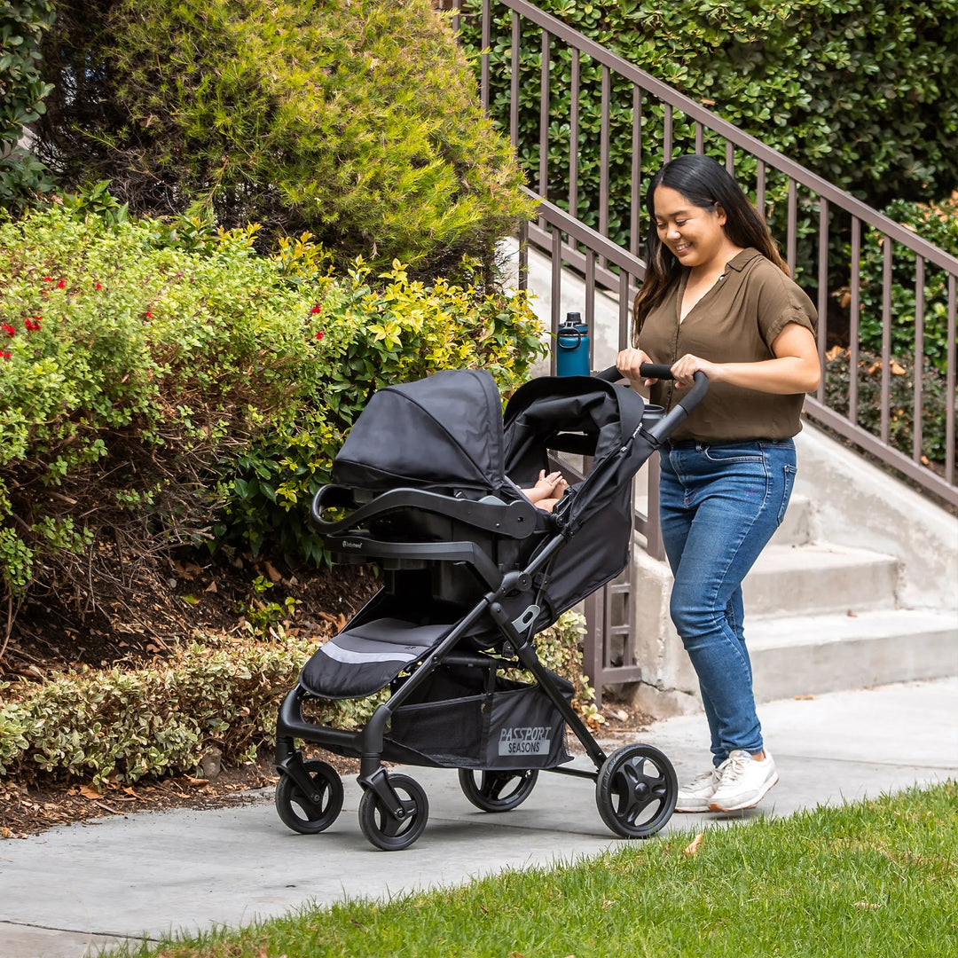 Baby Trend Passport Seasons Travel Stroller with EZ-Lift Infant Car Seat, Black