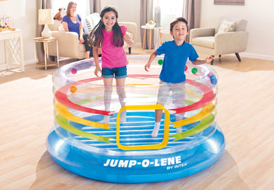 INTEX Inflatable Jump-O-Lene Transparent Ring Bounce Kids Bouncer (Open Box)