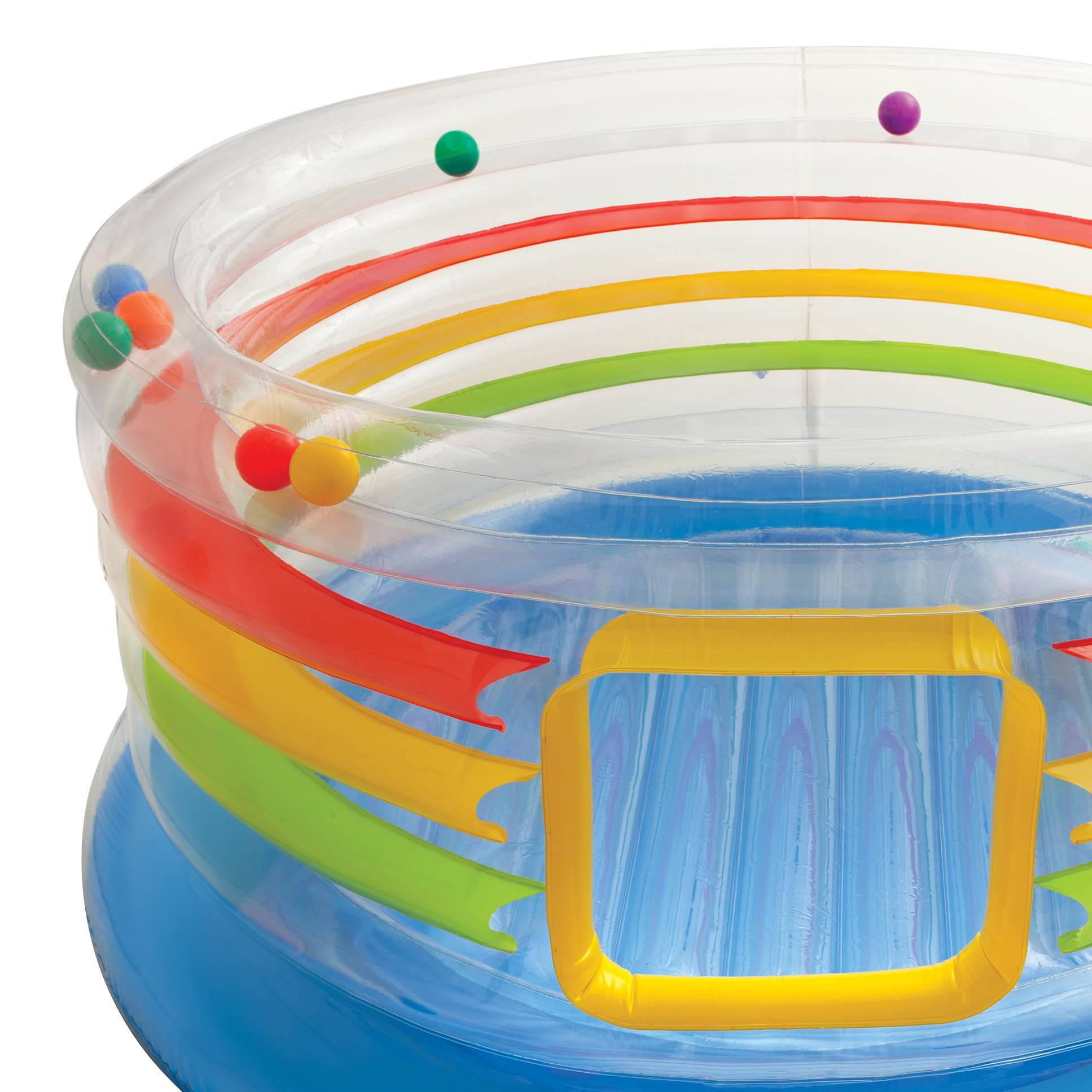 INTEX Inflatable Jump-O-Lene Transparent Ring Bounce Kids Bouncer (Open Box)
