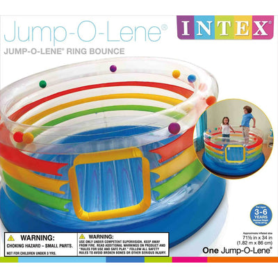 Intex Inflatable Kids Jump-O-Lene Ring & Jump-O-Lene Castle Bouncer Ball Pit