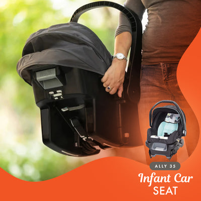 Baby Trend EZ Ride 35 Travel System Stroller Car Seat Combo for Baby,Doodle Dots