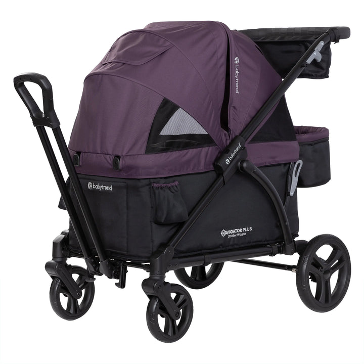 Baby Trend Navigator PLUS 2-in-1 Foldable Stroller Wagon with Canopy, Dash Plum