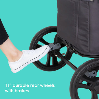 Baby Trend Navigator PLUS 2-in-1 Foldable Stroller Wagon with Canopy, Dash Plum - VMInnovations