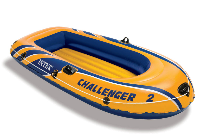 INTEX Challenger 2 Inflatable Boat Set with Air Pump & Oars | 68367EP (Open Box)