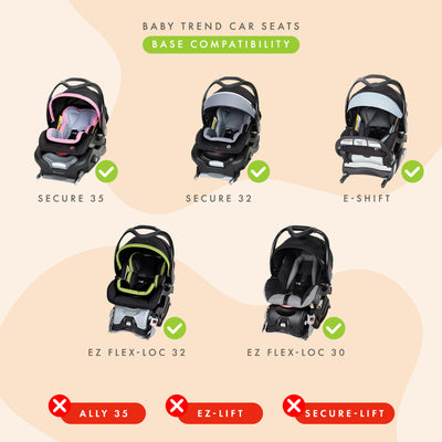 Baby Trend Secure 35 Infant Car Seat Base with 4-Position Recline & LATCH System - VMInnovations
