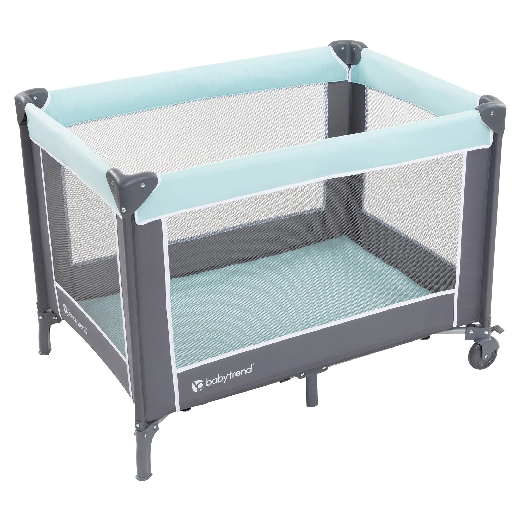 Baby Trend Portable Playard with Bassinet and Travel Bag, Nursery Center, Blue - VMInnovations