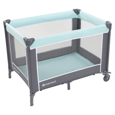 Baby Trend Portable Playard with Bassinet and Travel Bag, Nursery Center, Blue - VMInnovations