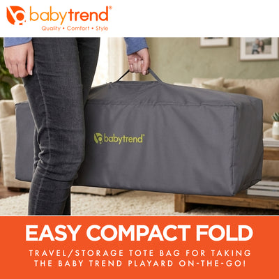 Baby Trend Portable Playard with Bassinet and Travel Bag, Nursery Center, Blue - VMInnovations