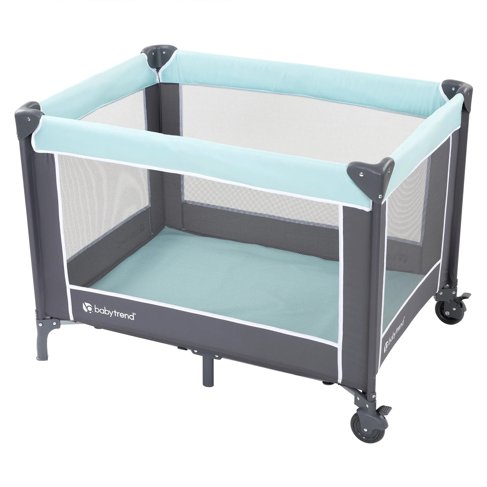 Baby Trend Portable Playard with Bassinet and Travel Bag, Nursery Center, Blue - VMInnovations