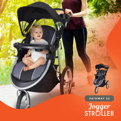 Baby Trend Travel System, Stroller & Car Seat Combo, Pathway Jogger, (Open Box) - VMInnovations