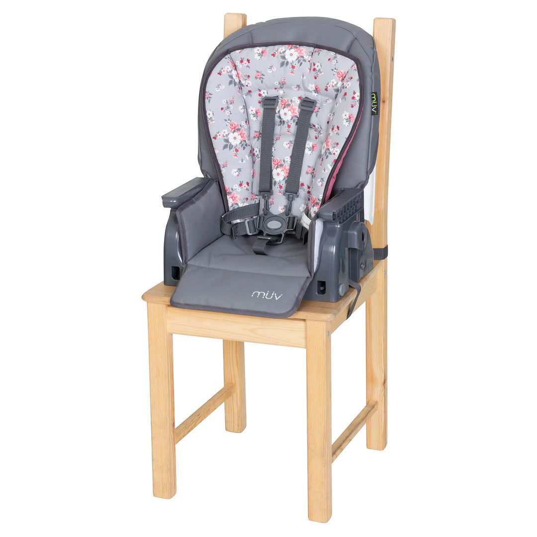 Baby Trend MUV 7-in-1 Feeding Center High Chair, Infant to Youth Seat, Grey