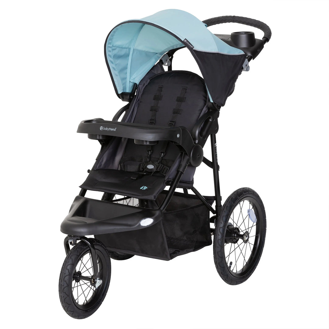 Baby Trend XCEL-R8 Compact Jogger Stroller with Reclining Seat, Desert Blue