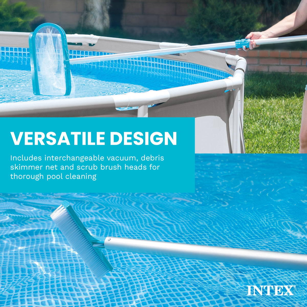 Intex Deluxe Pool Maintenance Kit w/ Vacuum for 800 GPH 28003E (Open Box)