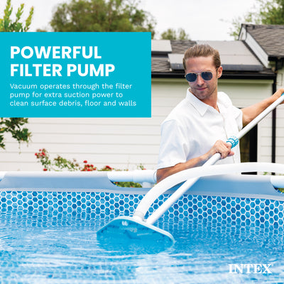 Intex Deluxe Pool Maintenance Kit w/ Vacuum for 800 GPH 28003E (Open Box)