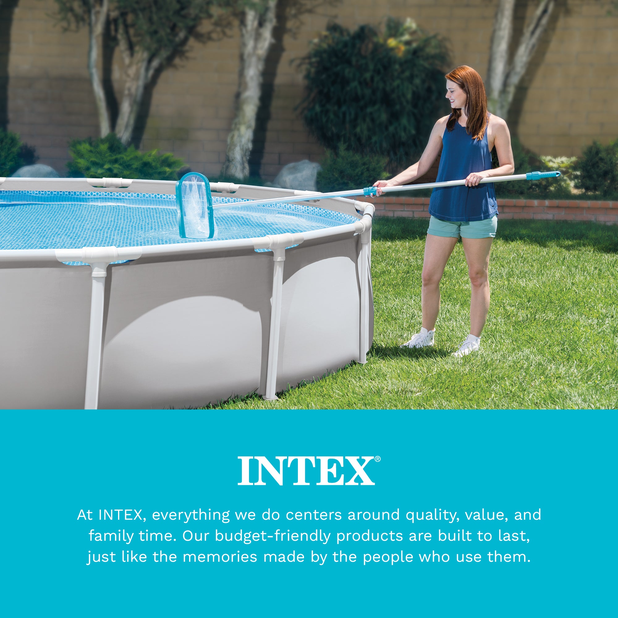 Intex Deluxe Pool Maintenance Kit w/ Vacuum for 800 GPH 28003E (Open Box)
