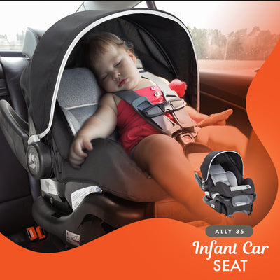 Baby Trend Sit N' Stand 5-in-1 Stroller with Ally 35 Infant Car Seat, Moondust - VMInnovations