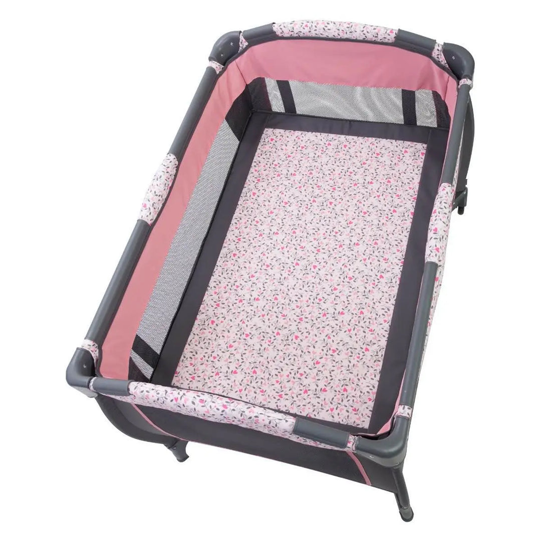 Baby Trend Trend-E Nursery Center Portable Crib with Bassinet, April (Open Box) - VMInnovations