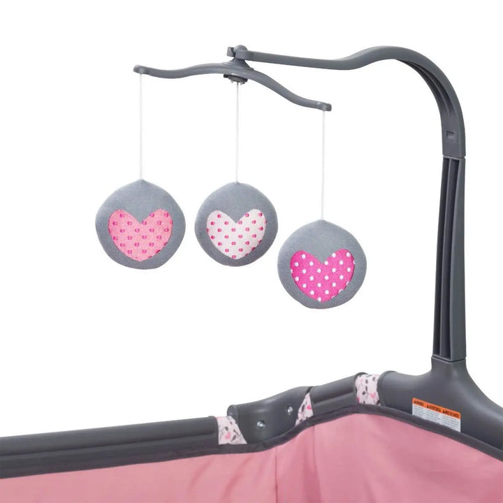 Baby Trend Trend-E Nursery Center Portable Crib with Bassinet, April (Open Box) - VMInnovations