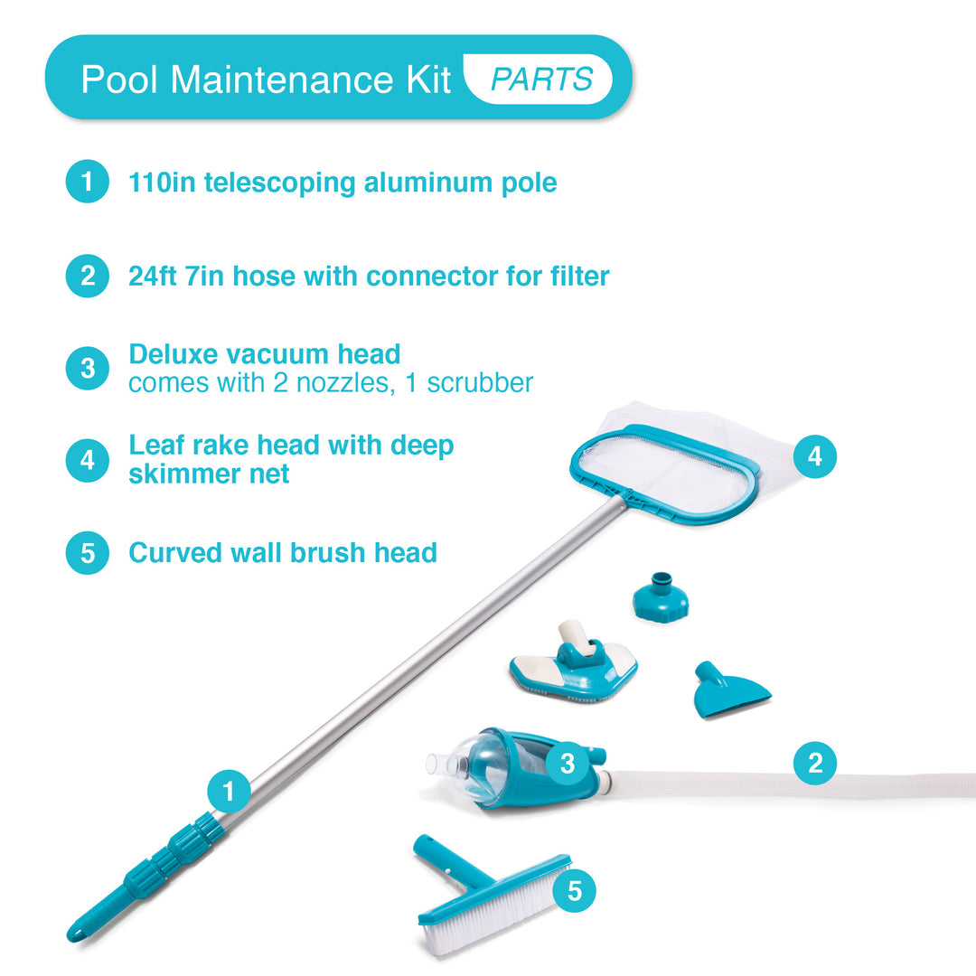 Intex Deluxe Cleaning Maintenance Swimming Pool Kit w/ Vacuum (Open Box)(2 Pack)