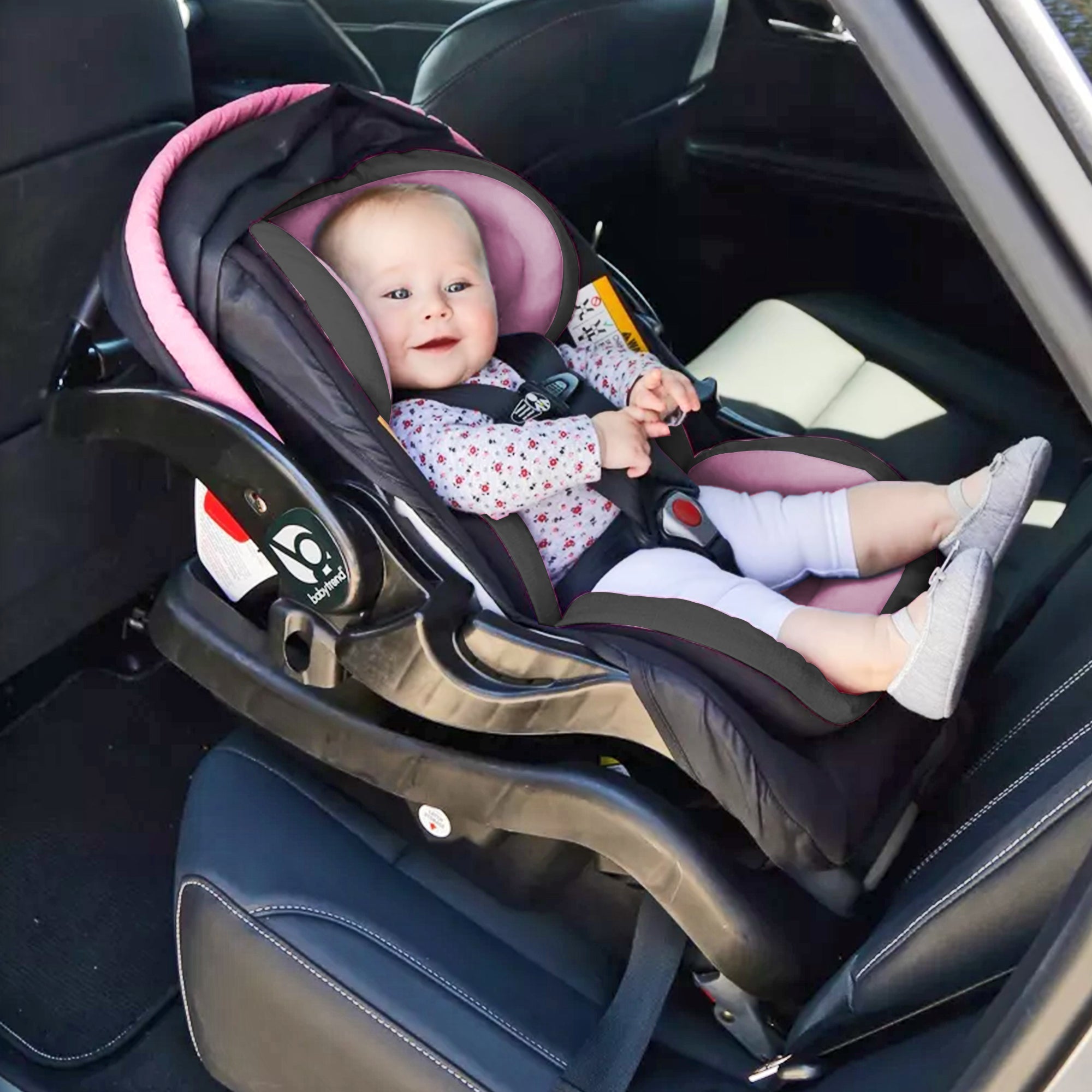 Baby Trend Secure Snap Gear 35 Infant Car Seat with 3 Panel Canopy, Wild Rose - VMInnovations